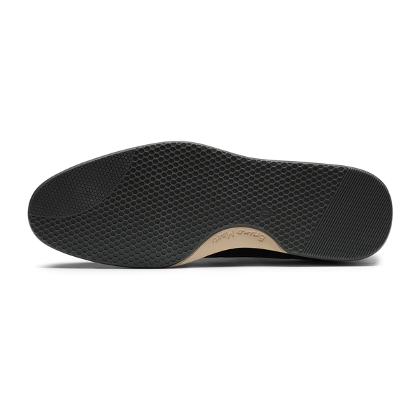 Men's Plain-Toe Business Casual Sneakers - BLACK - 3